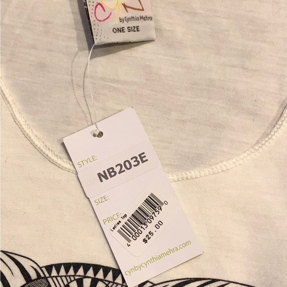 Cream Tank Top with Elephant - Picture 3 of 4